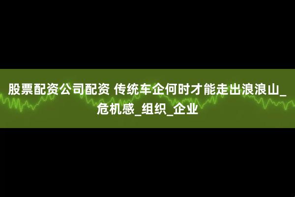股票配资公司配资 传统车企何时才能走出浪浪山_危机感_组织_企业